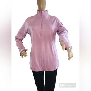 Apana Women's Pink Quarter-Zip athletic  Top size medium